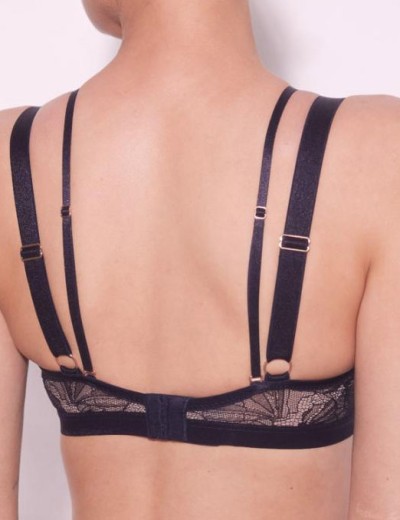 Кружевной бюстгальтер пуш-ап Alles VOLARE P-UP темно-синий, Цвет: темно-синий, Размеры: 70B, изображение 2