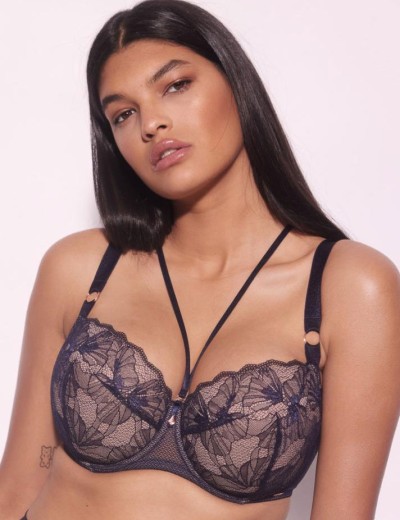 Бюстгальтер с поролоном Alles VOLARE U/W темно-синий, Цвет: темно-синий, Размеры: 70D, изображение 3