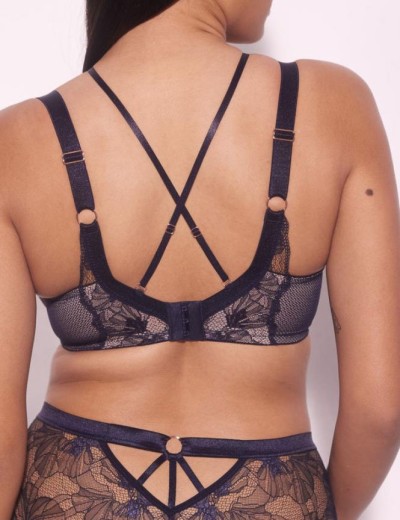 Бюстгальтер с поролоном Alles VOLARE U/W темно-синий, Цвет: темно-синий, Размеры: 70D, изображение 2