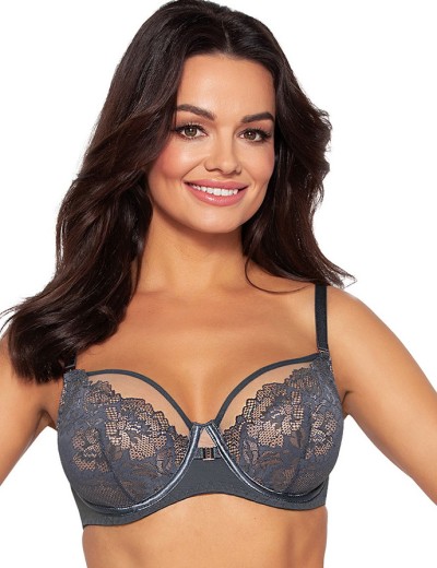 Мягкий кружевной бюстгальтер Ava YUCCA 1938 M графит, Цвет: графит, Размеры: 95E, изображение 2