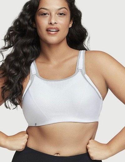 Спортивный бюстгальтер для фитнеса Glamorise GI9167 белый, Цвет: белый, Размеры: 90B, изображение 4