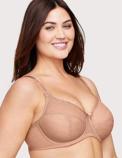 Бюстгальтер мягкий кружевной Glamorise GI9855 кофе с молоком, Цвет: кофе с молоком, Размеры: 85G, изображение 3