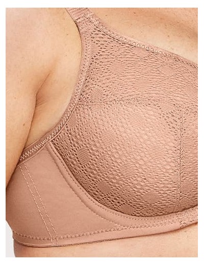 Бюстгальтер мягкий кружевной Glamorise GI9855 кофе с молоком, Цвет: кофе с молоком, Размеры: 85G, изображение 5