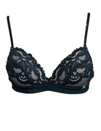 Треугольный бюстгальтер без косточек Infiore PIZZO 5010 luxury black, Цвет: luxury black (черный+беж), Размеры: 75B, изображение 4