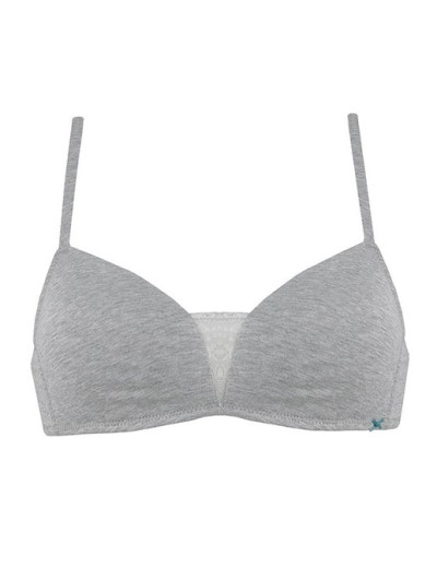 Хлопковый бюстгальтер без косточек Infiore SAMBA 856 grigio melange, Цвет: grigio mel (серый), Размеры: 65B, изображение 2