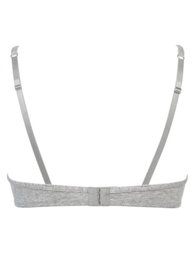 Хлопковый бюстгальтер без косточек Infiore SAMBA 856 grigio melange, Цвет: grigio mel (серый), Размеры: 65B, изображение 3