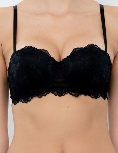 Бюстгальтер анжелика пуш-ап Lormar DELUXE nero, Цвет: nero (черный), Размеры: 65B, изображение 3