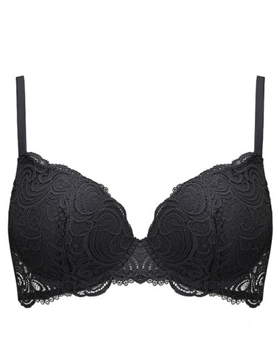 Бюстгальтер балконет Lormar FRIZZANTE PLUNGE nero, Цвет: nero (черный), Размеры: 75B, изображение 5