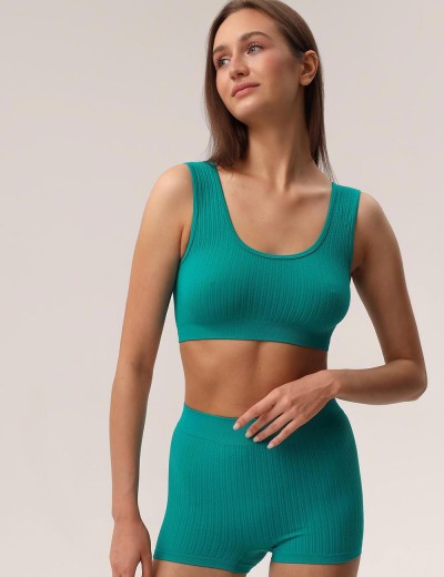 Трусы шорты с высокой посадкой MY BX326 salvia, Цвет: зеленый, Размеры: M, изображение 2