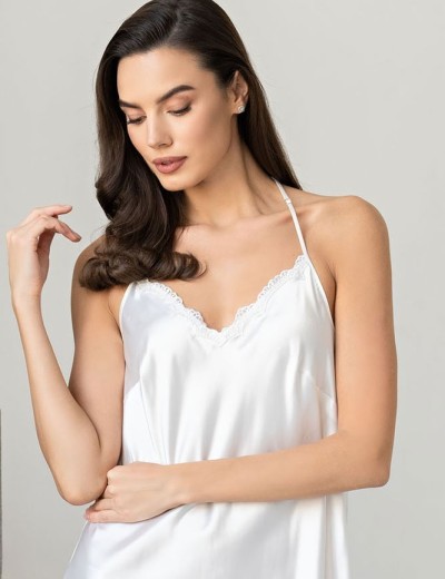 Шелковая сорочка с кружевом Mia-Amore MARJORY 3960 белый, Цвет: белый, Размеры: M, изображение 4