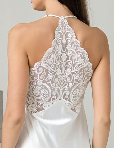 Шелковая сорочка с кружевом Mia-Amore MARJORY 3960 белый, Цвет: белый, Размеры: M, изображение 5