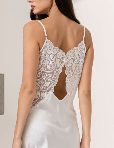 Шелковая сорочка с кружевом Mia-Amore MARJORY 3965 белый, Цвет: белый, Размеры: M, изображение 2