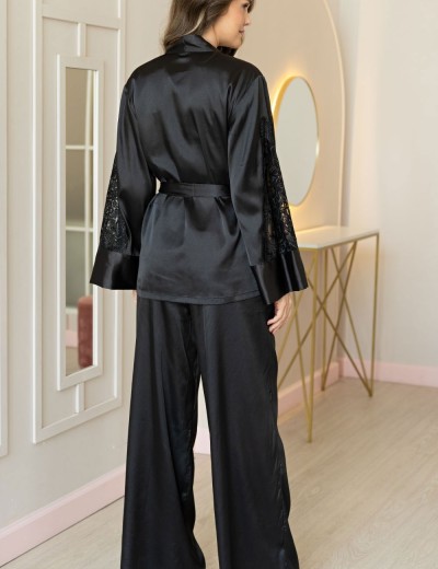 Костюм тройка из натурального шелка Mia-Amore MARJORY 3966 черный, Цвет: черный, Размеры: 3XL, изображение 4