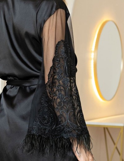 Комплект-тройка из шелка Mia-Amore MARJORY 3967 черный, Цвет: черный, Размеры: L, изображение 5