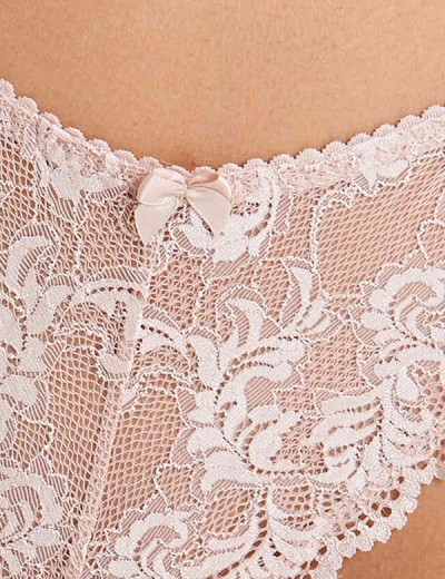 Кружевные стринги Simona M 003/30 серебристый пион, Цвет: серебристый пион, Размеры: L, изображение 2