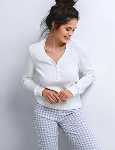 Женская пижама с брюками Sensis DESIRE, Цвет: серый, Размеры: M, изображение 2