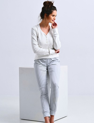 Женская пижама с брюками Sensis DESIRE, Цвет: серый, Размеры: M, изображение 3