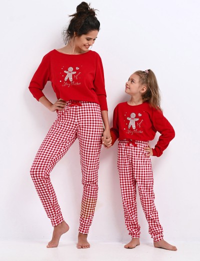 Пижама для девочки Sensis HAZEL KIDS, Цвет: красный, Размеры: 122-128, изображение 2