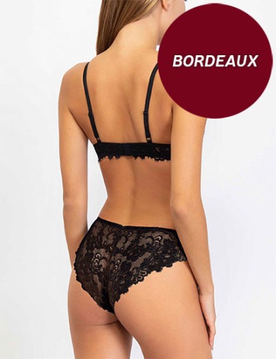 Комплект Sielei BERRIES 7422+7425 балконет и слипы bordeaux, Цвет: bordeaux (бордо), Размеры: 80B, изображение 2