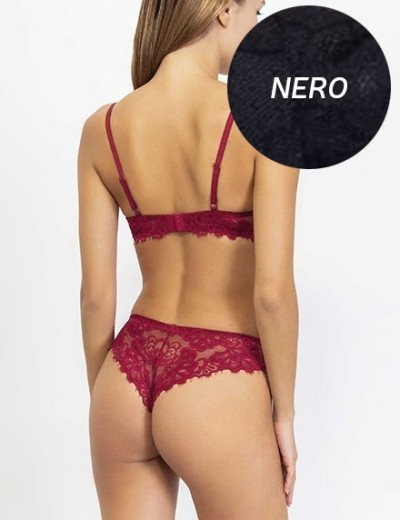Комплект Sielei BERRIES 7426+7427 бандо бразилиана nero, Цвет: nero (черный), Размеры: 80B, изображение 2