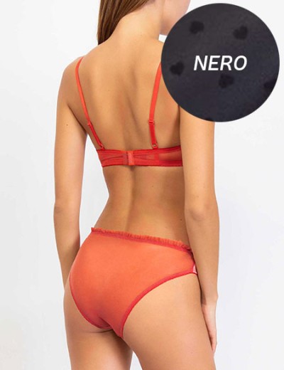 Комплект Sielei HEART GLOSS 7412+7415 балконет слипы nero, Цвет: nero (черный), Размеры: 80B, изображение 2