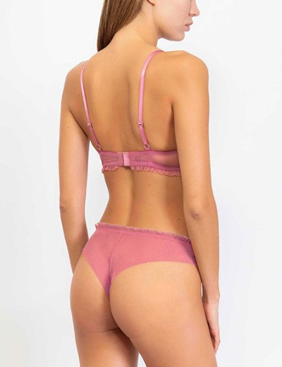 Комплект Sielei HEART GLOSS 7414+7417 пуш-ап бразилиана malva, Цвет: malva (лиловый), Размеры: 75B, изображение 2