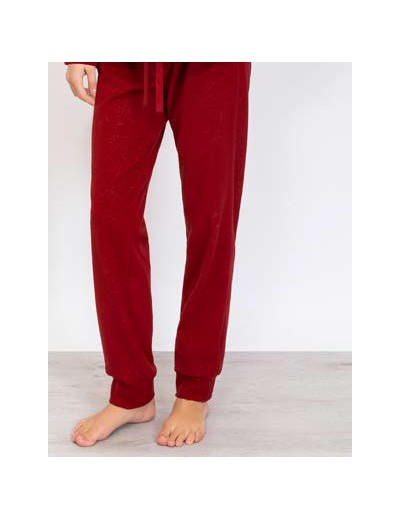 Флисовая пижама женская Sielei ROSES ON PILE RO14 bordeaux, Цвет: bordeaux (бордо), Размеры: S, изображение 3