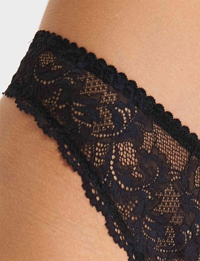 Кружевные стринги Simona M 003/30 черный, Цвет: черный, Размеры: L, изображение 2