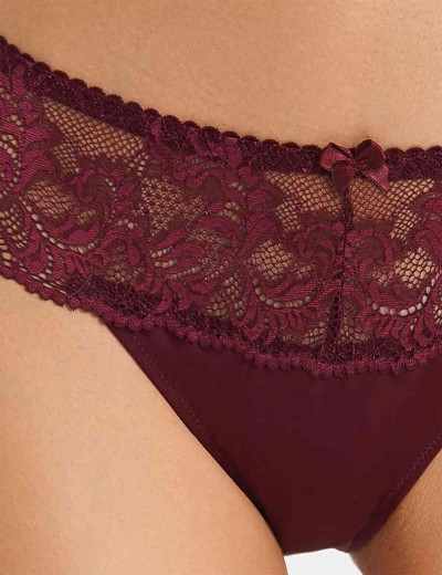 Трусы слипы Simona M 045/30 бордовый, Цвет: бордо, Размеры: L, изображение 2