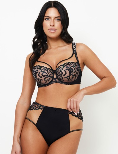 Бюстгальтер на большую грудь Subtille VENERA soft full cup, Цвет: черный+бежевый, Размеры: 65K, изображение 6