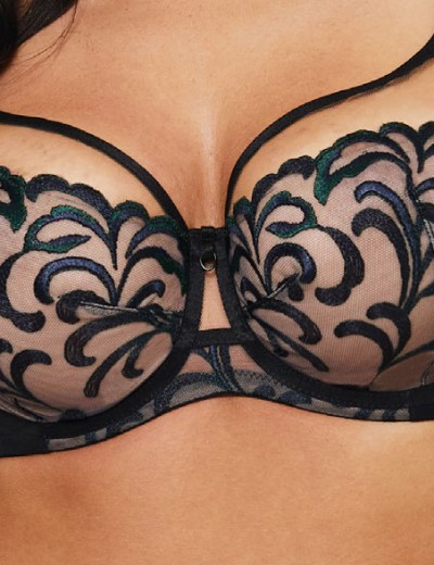 Бюстгальтер на большую грудь Subtille VENERA soft full cup, Цвет: черный+бежевый, Размеры: 65K, изображение 4