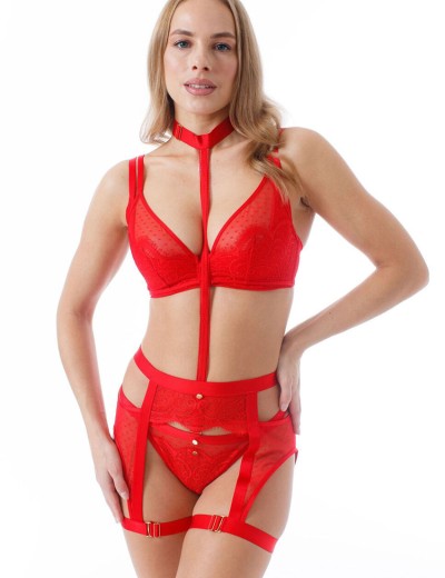 Пояс-чокер Coquette Revue DOTS 66114-28, Цвет: красный, Размеры: XL, изображение 3