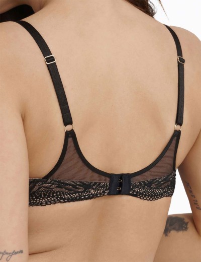 Прозрачный бюстгальтер Esotiq IVETTE 40891 черный, Цвет: черный, Размеры: 75D, изображение 2