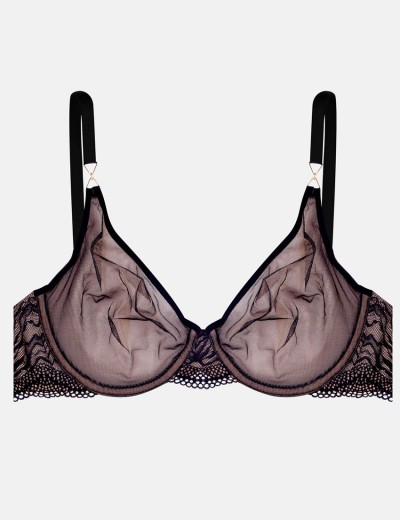 Прозрачный бюстгальтер Esotiq IVETTE 40891 черный, Цвет: черный, Размеры: 75D, изображение 8