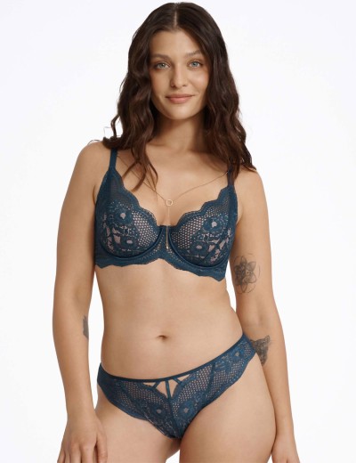 Кружевной бюстгальтер с поролоном Esotiq IDENTITY 41008 морская волна, Цвет: морская волна, Размеры: 90D, изображение 5