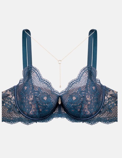 Кружевной бюстгальтер с поролоном Esotiq IDENTITY 41008 морская волна, Цвет: морская волна, Размеры: 90D, изображение 7