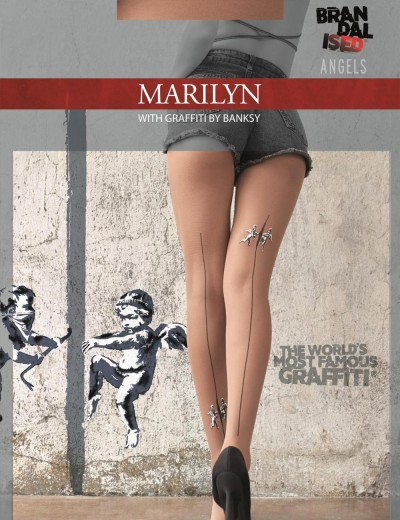 Колготки с декоративным швом Marilyn BANKSY ANGELS 20 den бежевый, Цвет: бежевый, Размеры: 1/2, изображение 2