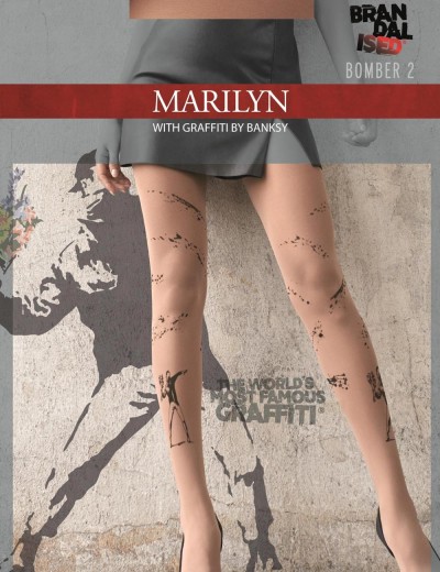 Колготки с рисунком Marilyn BANKSY BOMBER 2 20 den бежевый, Цвет: бежевый, Размеры: 1/2, изображение 2