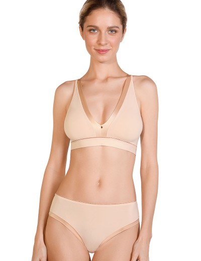 Бралетт со съемными вкладышами Mioocchi CRYSTALL 7740 cipria, Цвет: cipria (пудровый), Размеры: 80D, изображение 3