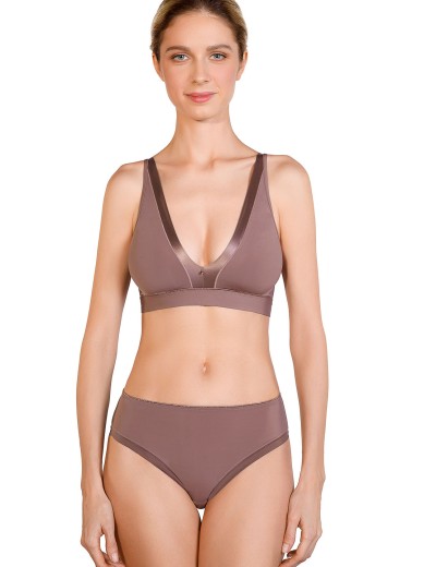 Бралетт со съемными вкладышами Mioocchi CRYSTALL 7740 stone, Цвет: stone (кофейный), Размеры: 85B, изображение 3