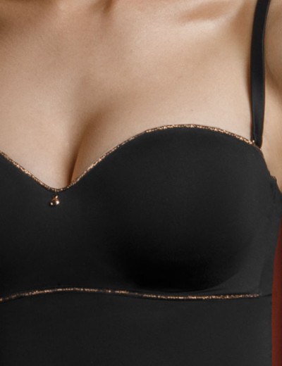 Боди-бандо с пуш-ап Mioocchi CRYSTALL 7742 nero, Цвет: nero (черный), Размеры: 80D, изображение 3