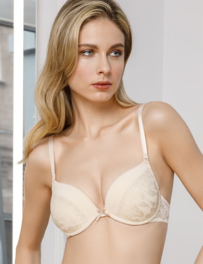 Бюстгальтер пуш-ап гелевый Mioocchi MONA 7760 cipria, Цвет: cipria (пудровый), Размеры: 80C, изображение 3