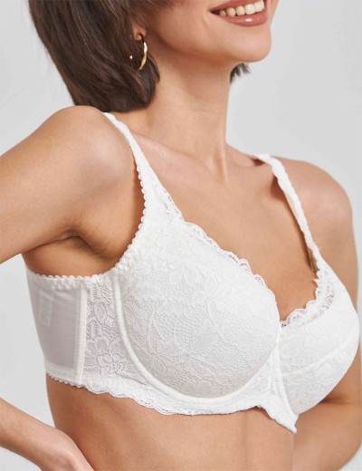 Бюстгальтер балконет Simona M 802/05 молоко, Цвет: молоко, Размеры: 75H, изображение 5