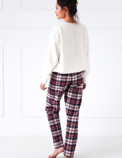 Теплая пижама с фланелевыми брюками Sensis BETTER, Цвет: белый, Размеры: S, изображение 4