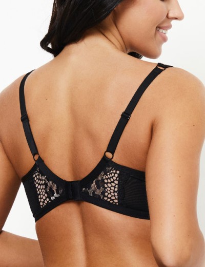 Бюстгальтер на большую грудь Subtille LEONA soft full cup, Цвет: черный+телесный, Размеры: 65G, изображение 4