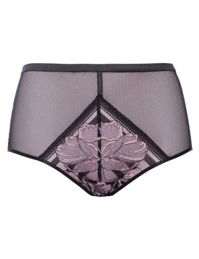 Высокие трусы Alles GLOSSY IRIS classic black/pink, Цвет: черный, Размеры: M, изображение 5