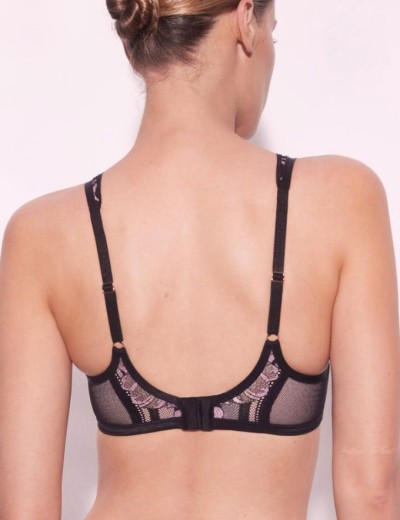 Кружевной бюстгальтер Alles GLOSSY IRIS M BRALETTE black/pink, Цвет: черный, Размеры: 70C, изображение 2