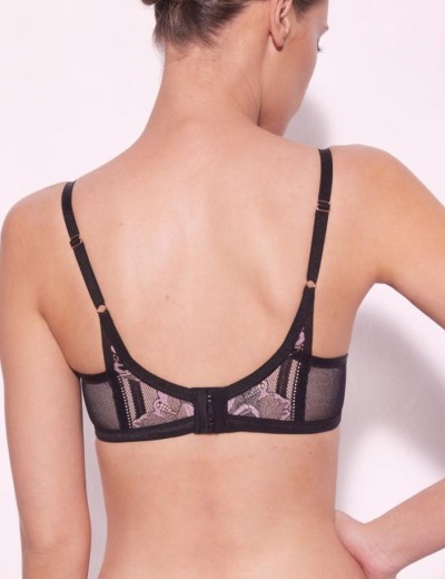 Бюстгальтер пуш-ап Alles GLOSSY IRIS P-UP black/pink, Цвет: черный, Размеры: 70C, изображение 2