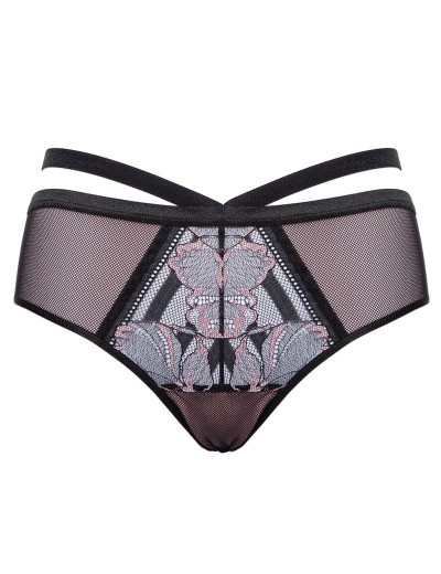 Трусы стринги Alles GLOSSY IRIS stringi black/pink, Цвет: черный, Размеры: S, изображение 5