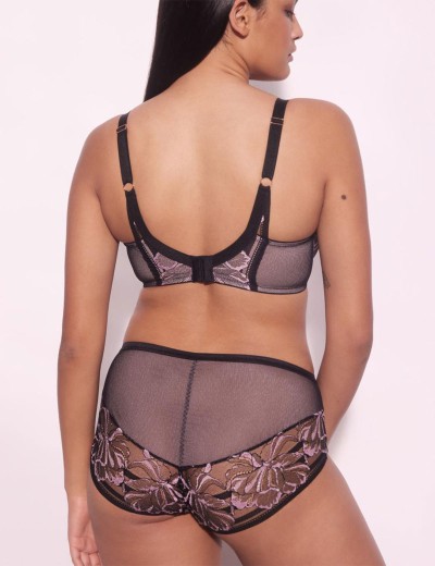 Бюстгальтер балконет Alles GLOSSY IRIS U/W black/pink, Цвет: черный, Размеры: 80E, изображение 6